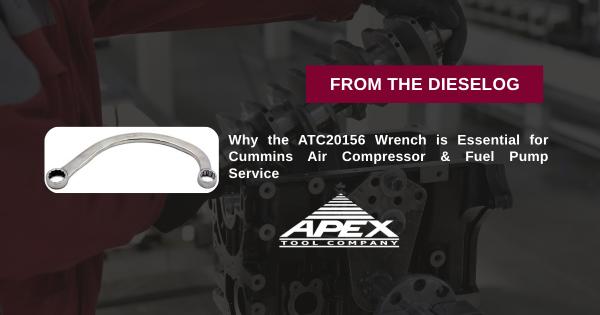 ATC20156 Cummins Heavy Duty Diesel Air Compressor and Fuel Pump Mounting Wrench 12 Point 5/8 x 11/16 Offset